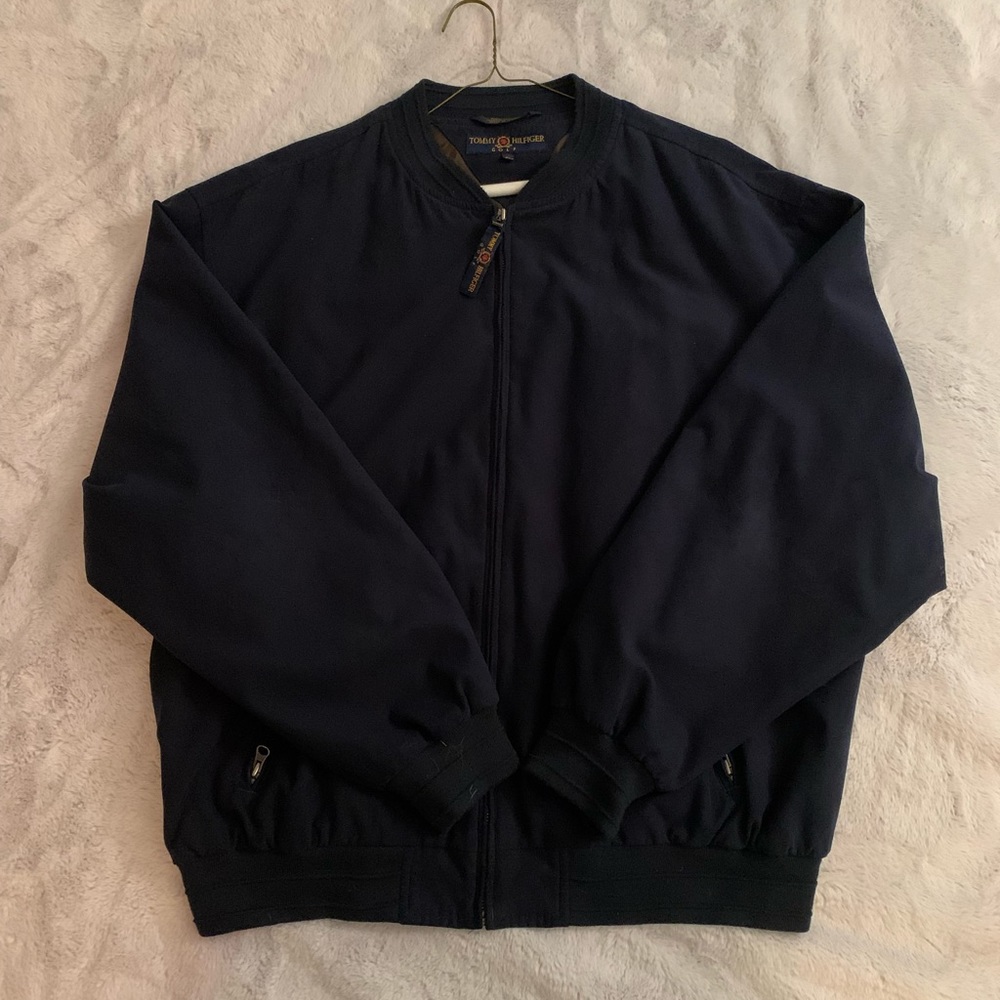 Vintage Tommy Hilfiger Golf Zip Up Water Resistant Material Size XL